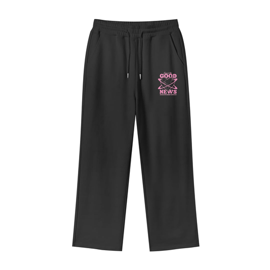 Unisex 100% Cotton Fleece Straight Wide Leg Jogger