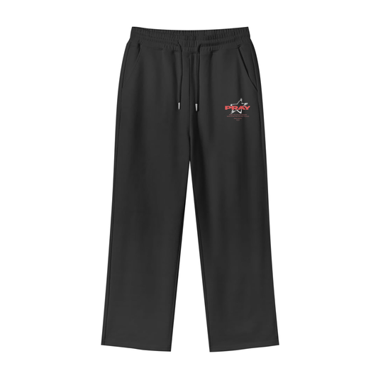 Unisex 100% Cotton Fleece Straight Wide Leg Jogger