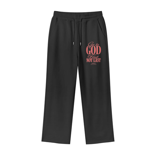 Unisex 100% Cotton Fleece Straight Wide Leg Jogger